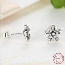 Load image into Gallery viewer, 925 Sterling Silver Dazzling Flower Daisy Stud Earrings