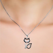 Load image into Gallery viewer, 925 Sterling Silver Fox Pendant Necklace