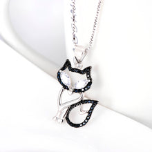 Load image into Gallery viewer, 925 Sterling Silver Fox Pendant Necklace