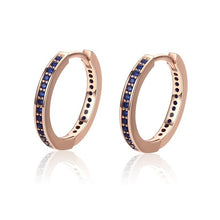 Load image into Gallery viewer, 925 Sterling Silver Authentic Dazzling Hoop Earrings