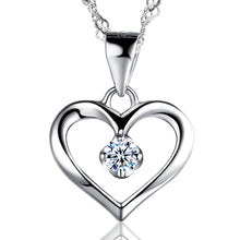 Load image into Gallery viewer, 925 Sterling Silver Cubic Zirconia Love Pendant Necklace
