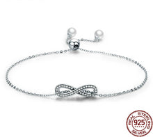 Load image into Gallery viewer, 925 Sterling Silver Infinity Love Chain Women Bracelet