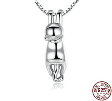 Load image into Gallery viewer, 925 Sterling Silver Lovely Cat Long Tail Necklace