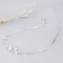 Load image into Gallery viewer, 925 Sterling Silver Double Chain Star Ankle Bracelet