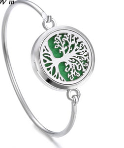 Essential Oil Diffuser Tree of Life Locket Bracelet